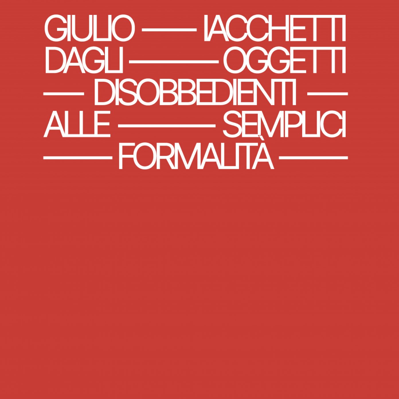 Dagli oggetti disobbedienti alle semplici formalità - Giulio Iacchetti 