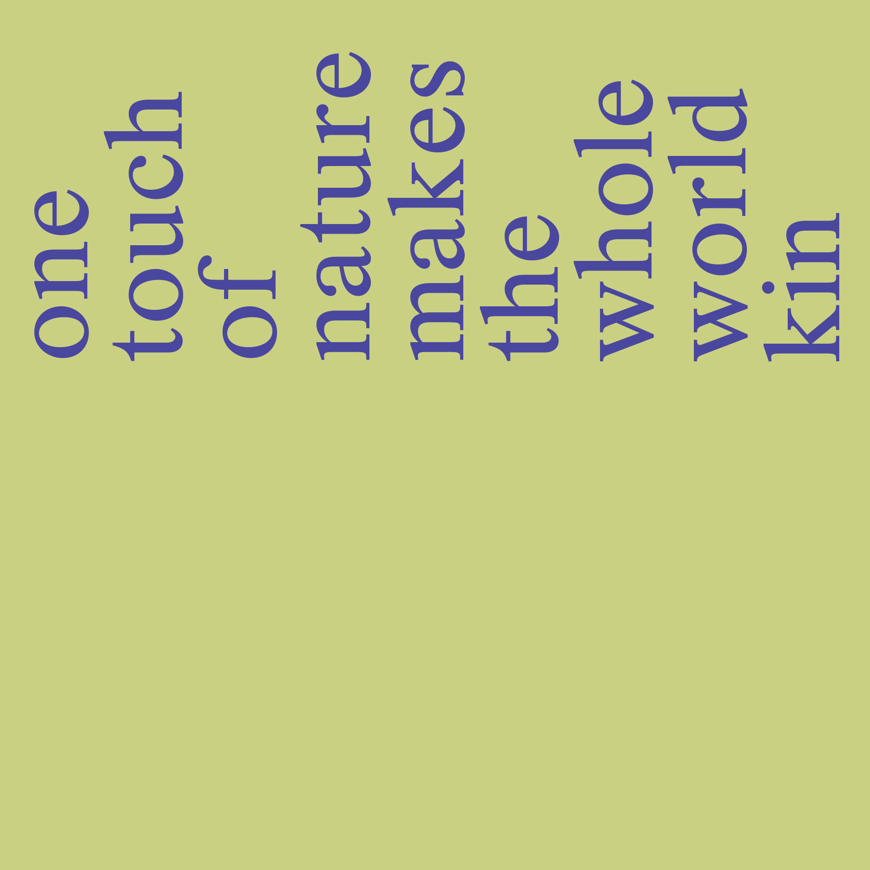 Mostra: one touch of nature makes the whole world kin